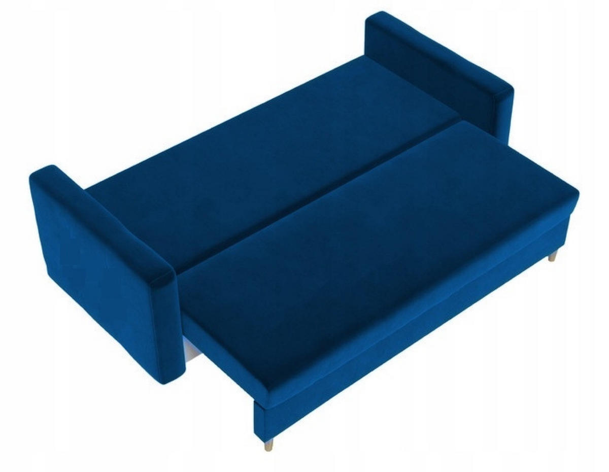 SOFA Blau ARO Mit Schlaffunktion - Blau, Textil (217/100/87cm) - Sepro Meble