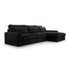 ECKSOFA 4 Sitzer Medan Mini, Schwarz - Schwarz, Textil (276/176cm) - Fedve