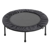38-ZOLL-INDOOR-FALTTRAMPOLIN aus Stahl, Oxford-Gewebe, Federn in Schwarz 96 cm Durchmesser x 25.5 cm Höhe - Schwarz, Metall (96/96/25.5cm) - Livingandhome