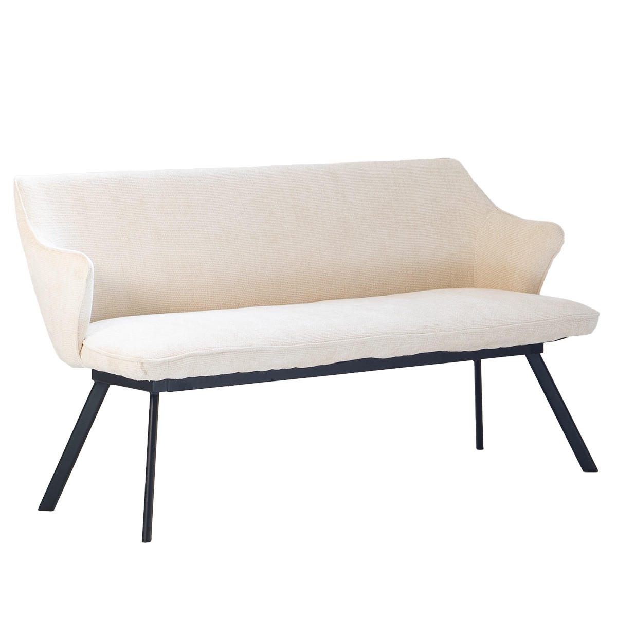 SOFA aus Stoff 3-Sitzer, beige - Beige, Textil (160/88/60cm) - Giga Meubel