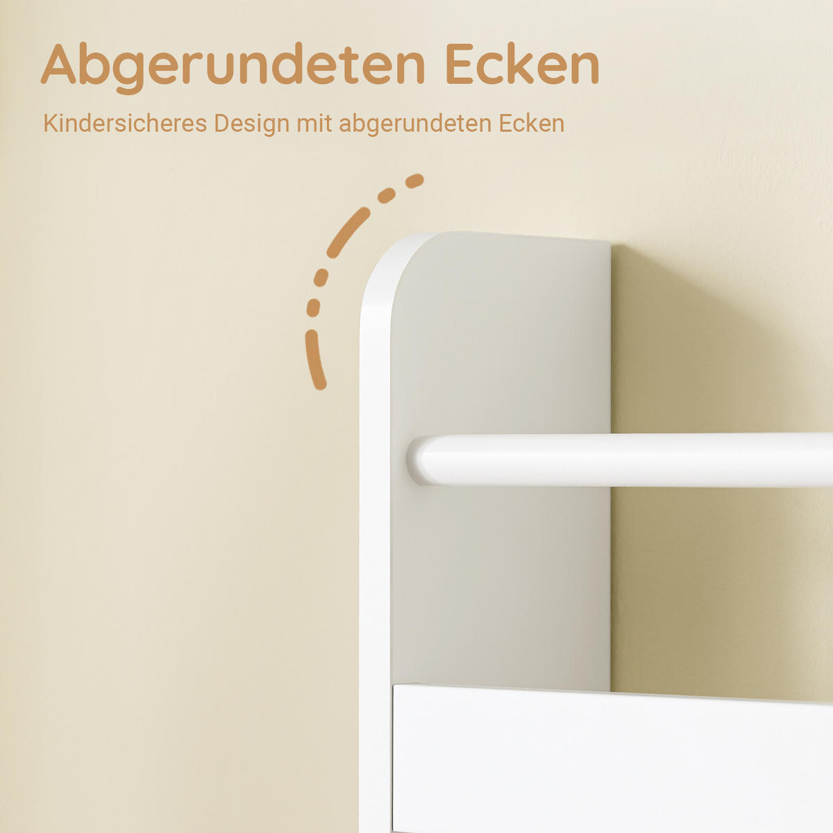 OTROŠKA KNJIŽNA POLICA s 4 policami Bela 80x12x118cm Minimalističen - bela, leseni material (12/118/80cm) - SoBuy