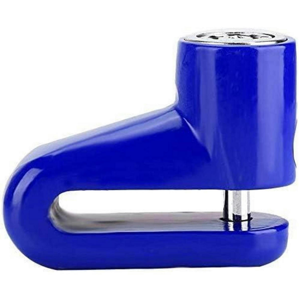 FAHRRADSCHLOSS Scheibenschloss Blau mit Halter - Blau, Metall (6/4/7cm)