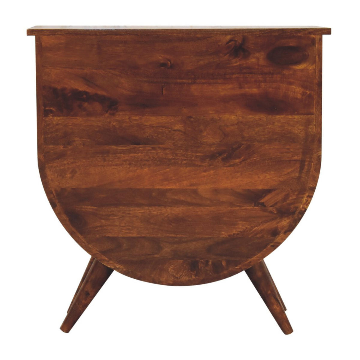 KOMMODE Agra, 3 Schubladen, Nordische Beine - Kastanienfarben/Messingfarben, Holz/Metall (70/73/35cm) - Artisan Furniture