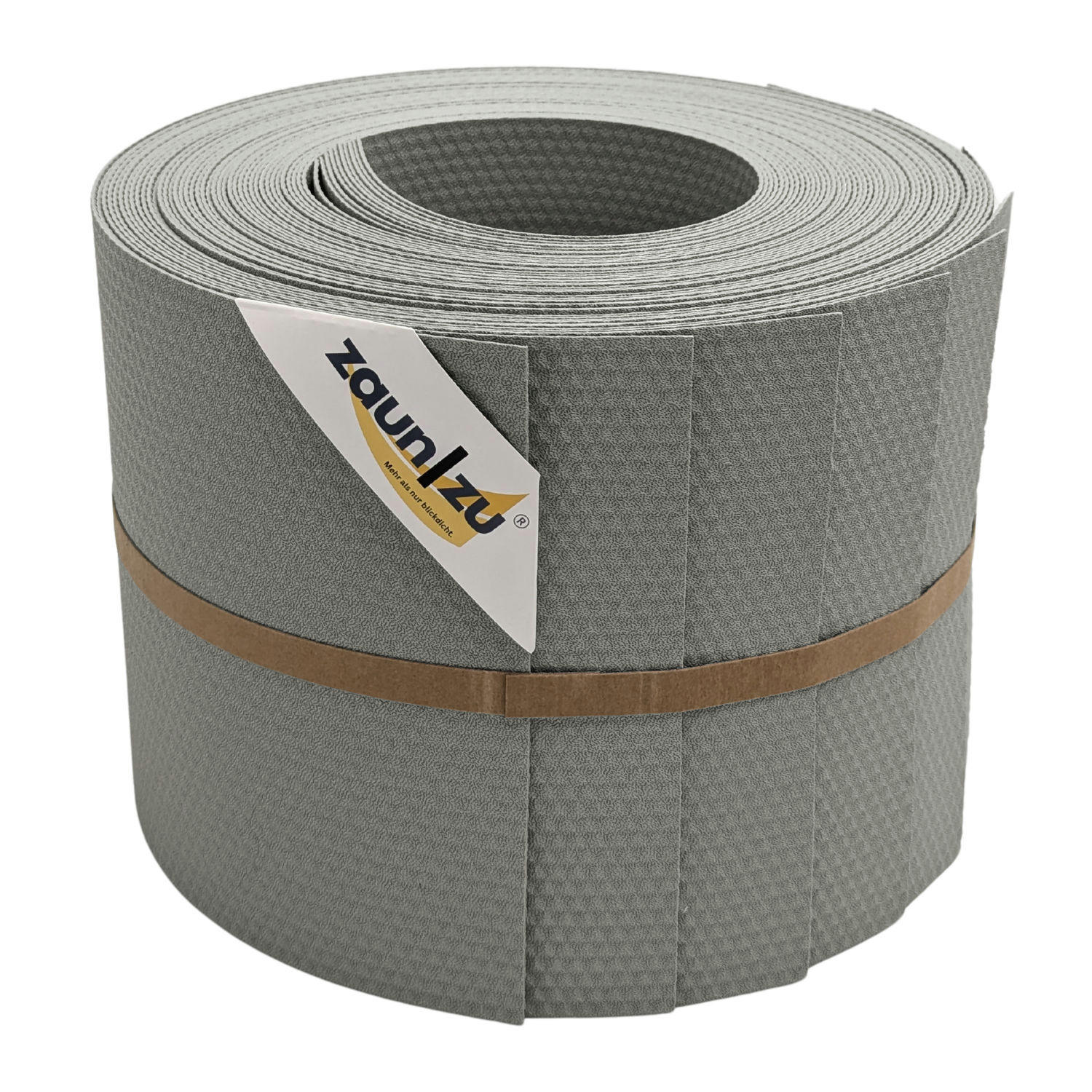 SICHTSCHUTZSTREIFEN Delux-P Einzelstreifen Wabenstruktur Steingrau 10x 2,55m - Graubraun, Kunststoff (255/19cm) - ZAUN|ZU
