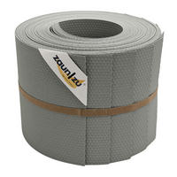 SICHTSCHUTZSTREIFEN Delux-P Einzelstreifen Wabenstruktur Steingrau 10x 2,55m - Graubraun, Kunststoff (255/19cm) - ZAUN|ZU