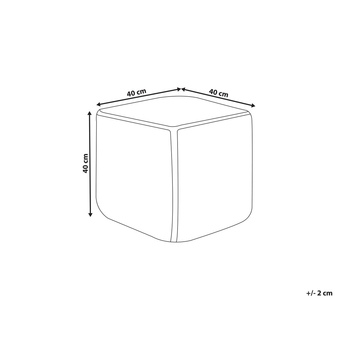 POUF Orange Alipur - Orange, Textil (40/40/40cm) - Beliani