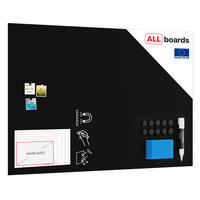 MAGNETPLATTE rahmenloses SLIMboard - Kreideoberfläche - 180x120 cm - Schwarz, Metall (180/120/0.3cm) - ALLboards