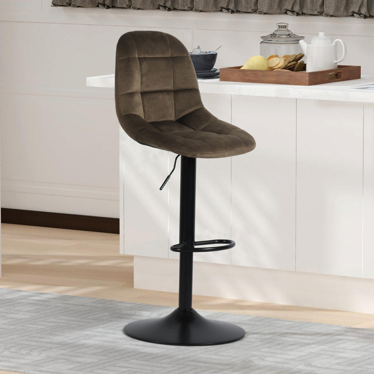 BARHOCKER-SET 2 Stück braun - Braun, Textil/Metall (45/120/45cm) - Urban Meuble