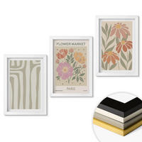 WANDBILDER 3er-Set - 20x30 cm Weißer Rahmen - Botanische Motive, Pariser Minimalismus - Weiß, Kunststoff (20/30cm) - ArtPrintCave