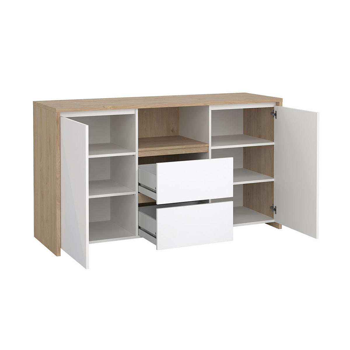 SIDEBOARD, Next, Eiche, Holzwerkstoff, 149 x 49 x 89 cm - Eichefarben, Holzwerkstoff (149/89/49cm) - ebuy24