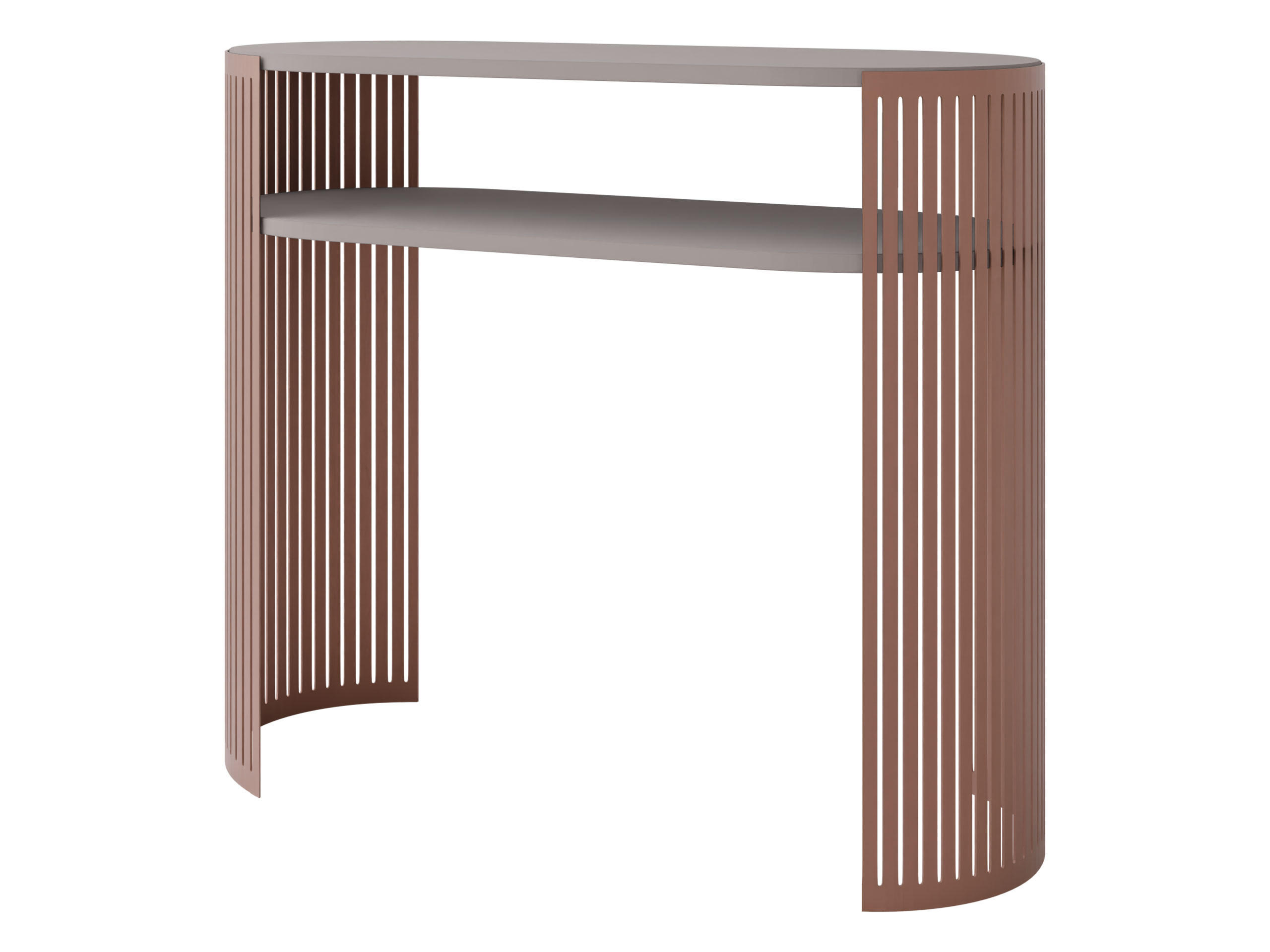 KONSOLENTISCH Fikoli Ember - Kaschmir/Messingfarben, Holzwerkstoff/Metall (30/100/86cm) - MIRJAN24