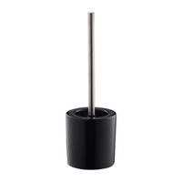 WC-GARNITUR - Schwarz, Keramik/Kunststoff (12.5/38.5/12.5cm) - Relaxdays