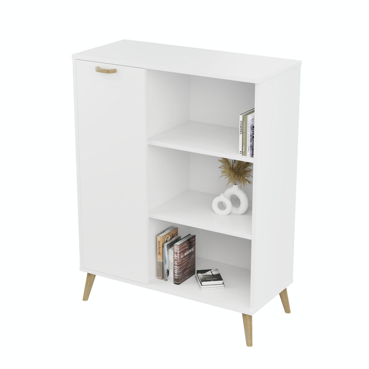 BÜCHERREGAL Fondi - Weiß, Holzwerkstoff (40/116/90cm) - RAUMHIRSCH FURNITURE