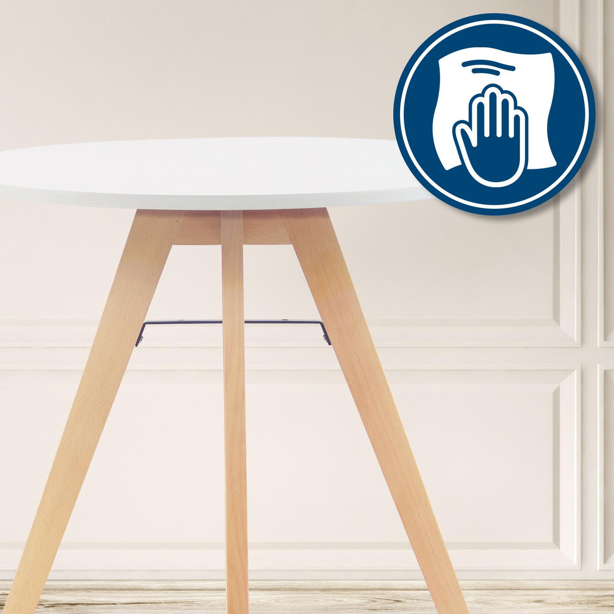 TISCHGRUPPE Holz Weiß (5-teilig) - Weiß, Holz (125/83/125cm) - CLP