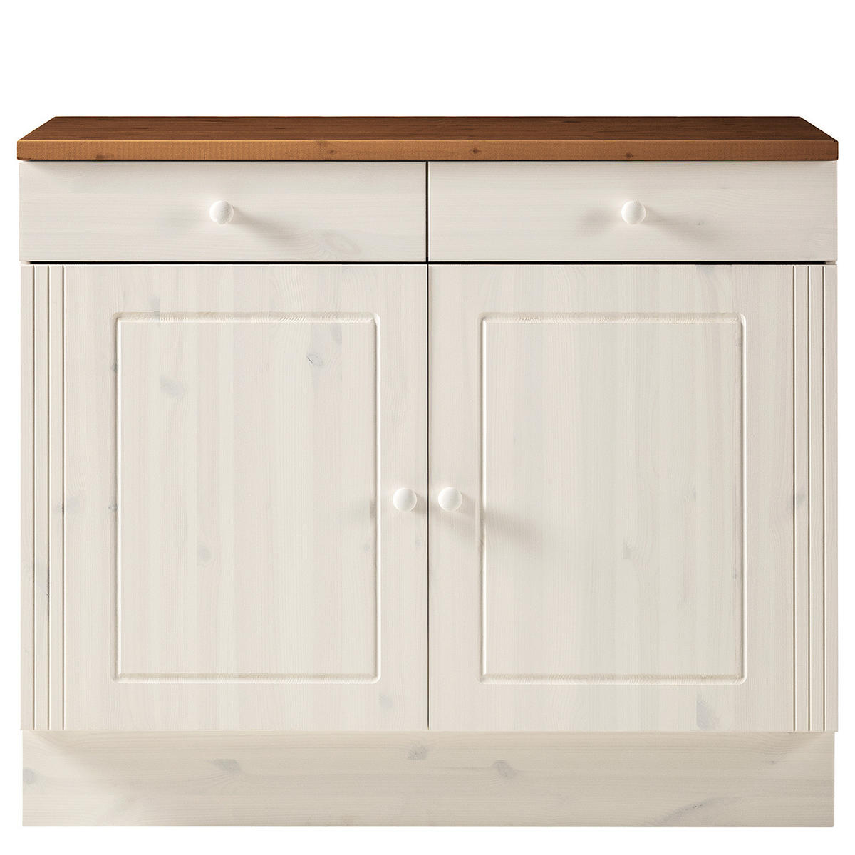 UNTERSCHRANK - Kiefer massiv - Kieferfarben, Holz (100/85/60cm) - home24