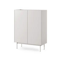 KOMMODE Bema Kaschmir - Hellgrau, Holzwerkstoff (97/122/37cm) - Pillovely