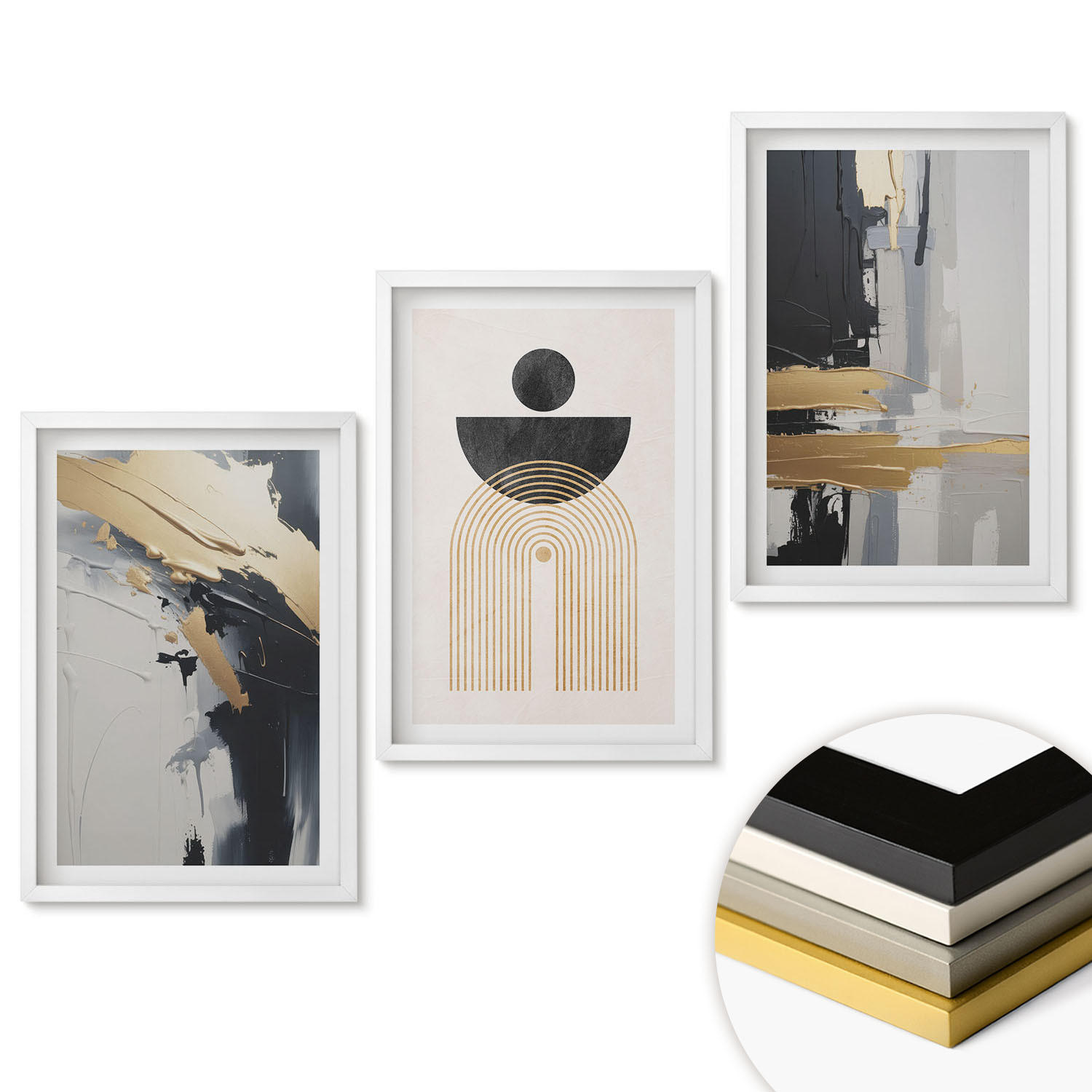 ArtPrintCave Wandbilder Weiß 40x60 cm