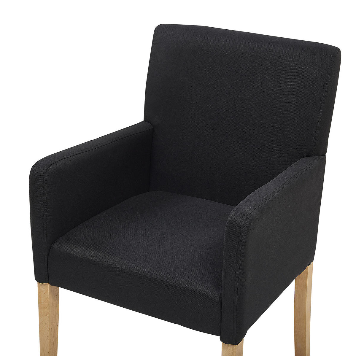 STUHL Polsterbezug Schwarz Rockefeller - Schwarz, Textil (58/89/60cm) - Beliani