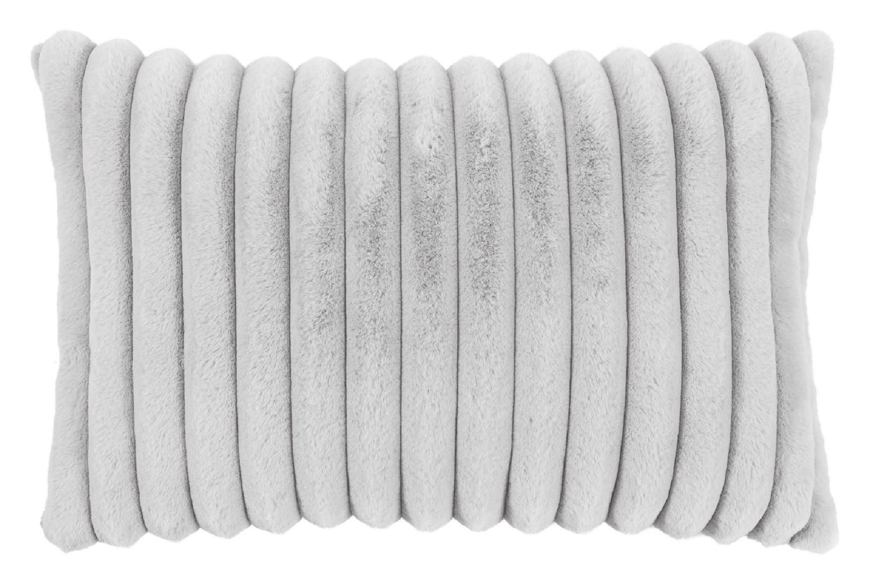 KISSENHÜLLE Raya Streifen Look grau - Grau, Textil (40/60cm) - Magma Heimtexx