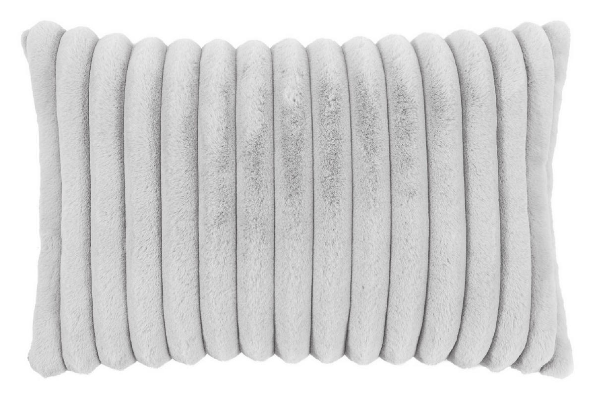 KISSENHÜLLE Raya Streifen Look grau - Grau, Textil (40/60cm) - Magma Heimtexx