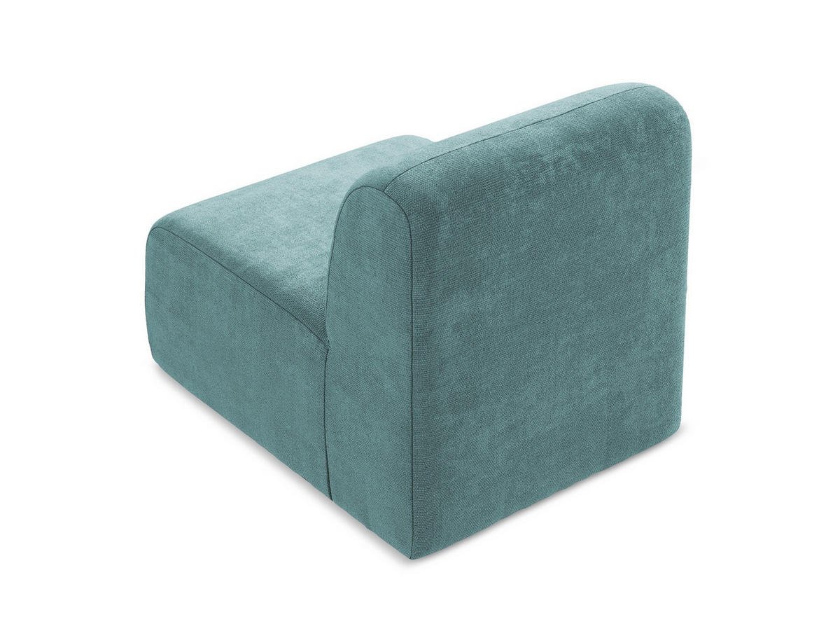 SOFAELEMENT Chenille Stoff Blau - Blaugrau/Schwarz, Holzwerkstoff/Kunststoff (70/75/94cm) - Makamii