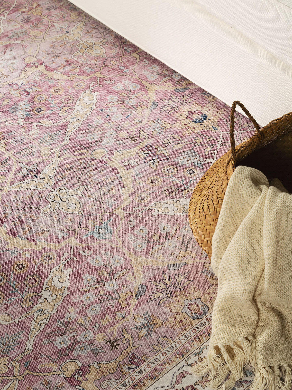 TEPPICH Laury Rosa 160x230 cm - Rosa, Textil (160/230cm) - benuta Pop