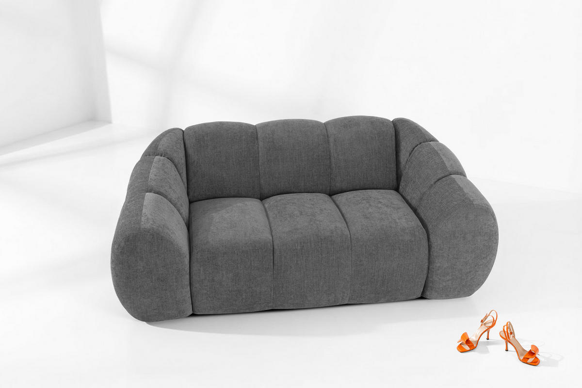 2-SITZER SOFA FLAVA, Aschgrau - Grau, Holz/Holzwerkstoff (200/76/100cm) - KONSIMO®