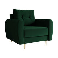 SESSEL Palermo - Naturfarben/Grün, Holz/Textil (104/95/82cm) - MIRJAN24