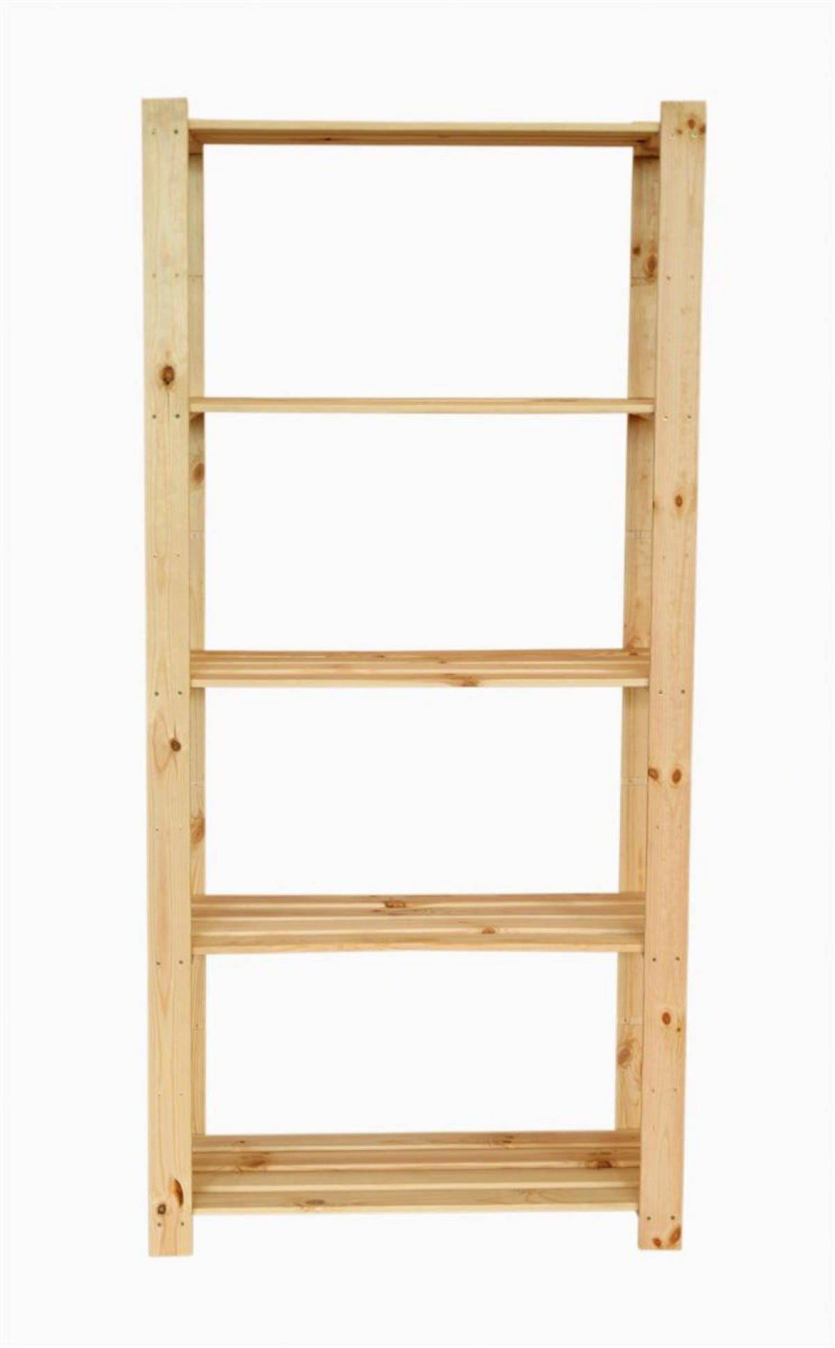 HOLZREGAL PINEPEAK 170x80x38cm 5 Fachboden 1,2cm dickes Kiefernholz Natur - Naturfarben, Holz (80/170/38cm) - PROREGAL
