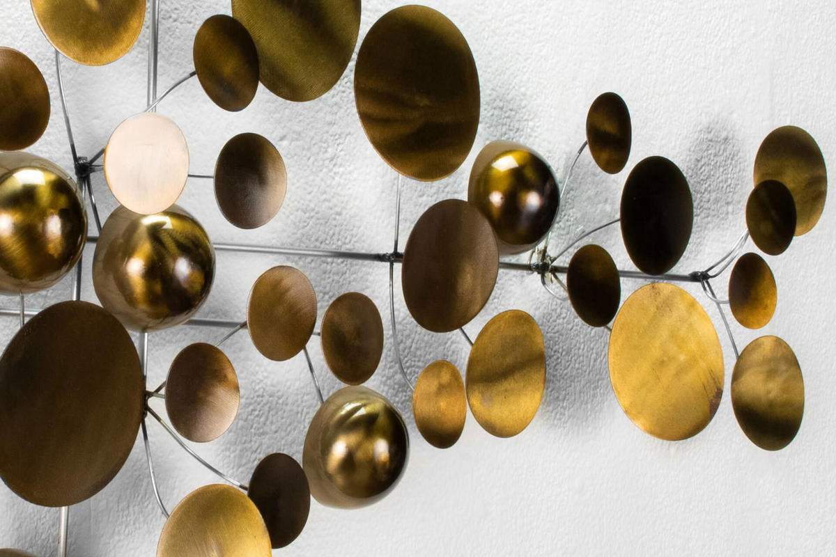WANDDEKO Braun 90/61 cm - Braun, Metall (2.3/61/7cm) - KUNSTLOFT