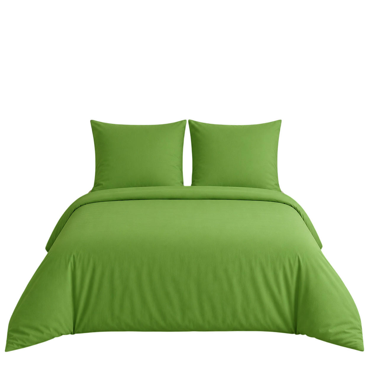 BETTWÄSCHE 3-teilig 200/200 cm UNI GRUN - Grün, Textil (200/200cm) - ROLFNERS
