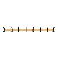 GARDEROBENLEISTE STRIPE - Menge: 8 x Haken - Braun, Holz (70/6.9/6.8cm) - Home Deluxe