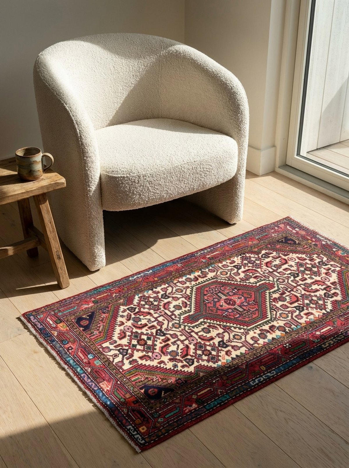 TEPPICH Assadabad Mehrfarbig 128/79 cm Schurwolle - Multicolor, Textil (79/128cm) - Looma