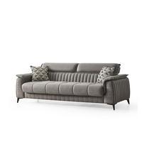 SITZGARNITUR Regina, Grau Stellvariante 3+1 - Grau, Holzwerkstoff/Kunststoff (243/85/95cm)