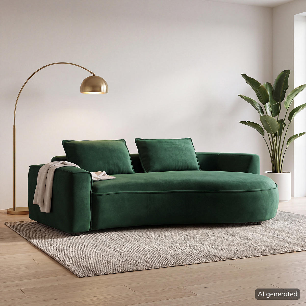 2,5-SITZER SOFA - Dunkelgrün/Schwarz, Kunststoff/Textil (217/82/146cm) - home24