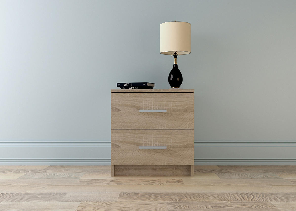 NACHTTISCH Sonoma Eiche 42/44/40 - Sonoma Eiche, Holzwerkstoff (42/44/40cm) - RAUMHIRSCH FURNITURE