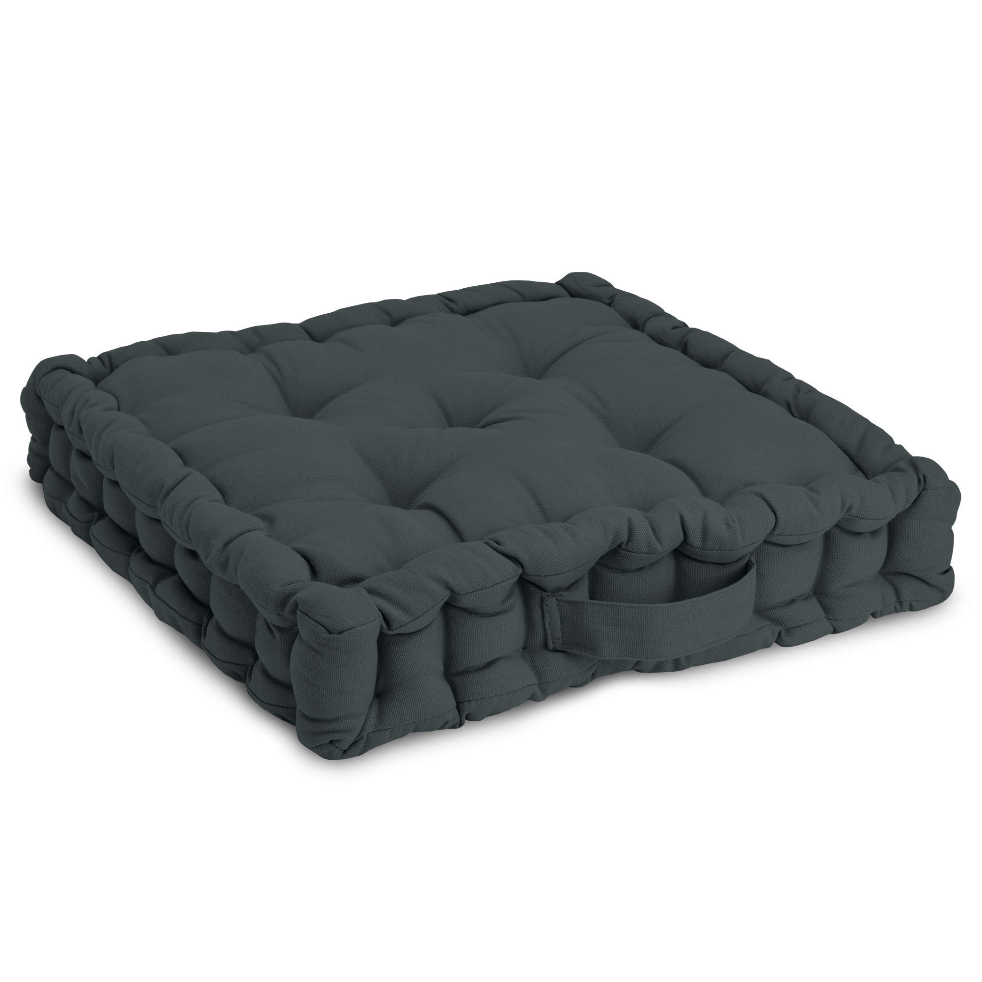 Beautissu Stuhlkissen Anthrazit 50x10x50 cm