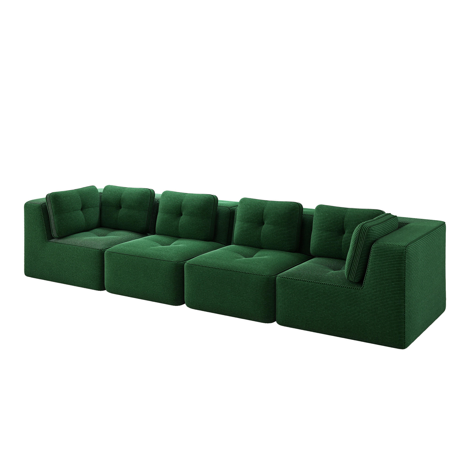 Evryae Ecksofa Grün 386x104 cm