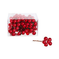WEIHNACHTSDEKOELEMENTE 120er-Set Dekoelemente rund rot 4 cm - Rot, Kunststoff (0.5/0.5/4cm) - LAALU
