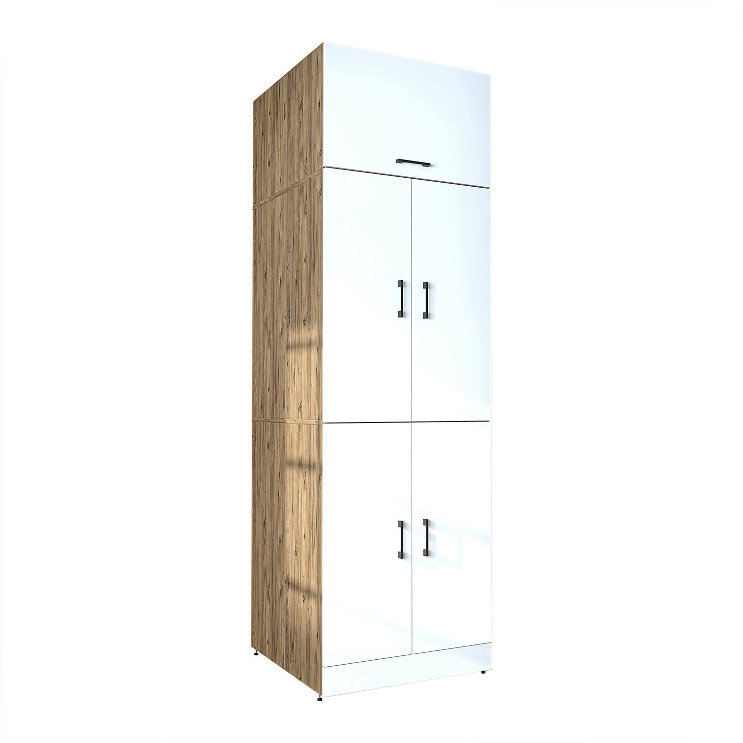 WASCHMASCHINENSCHRANK DORA-II 70cm Breit, 230cm Hoch - Eiche Bianco, Holzwerkstoff (70/230/74cm)