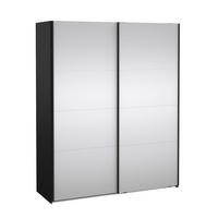 SCHIEBETÜRENSCHRANK, Catania, Schwarz, Holzwerkstoff, 179 x 67 x 221 cm - Schwarz, Holzwerkstoff (179/221/67cm) - ebuy24