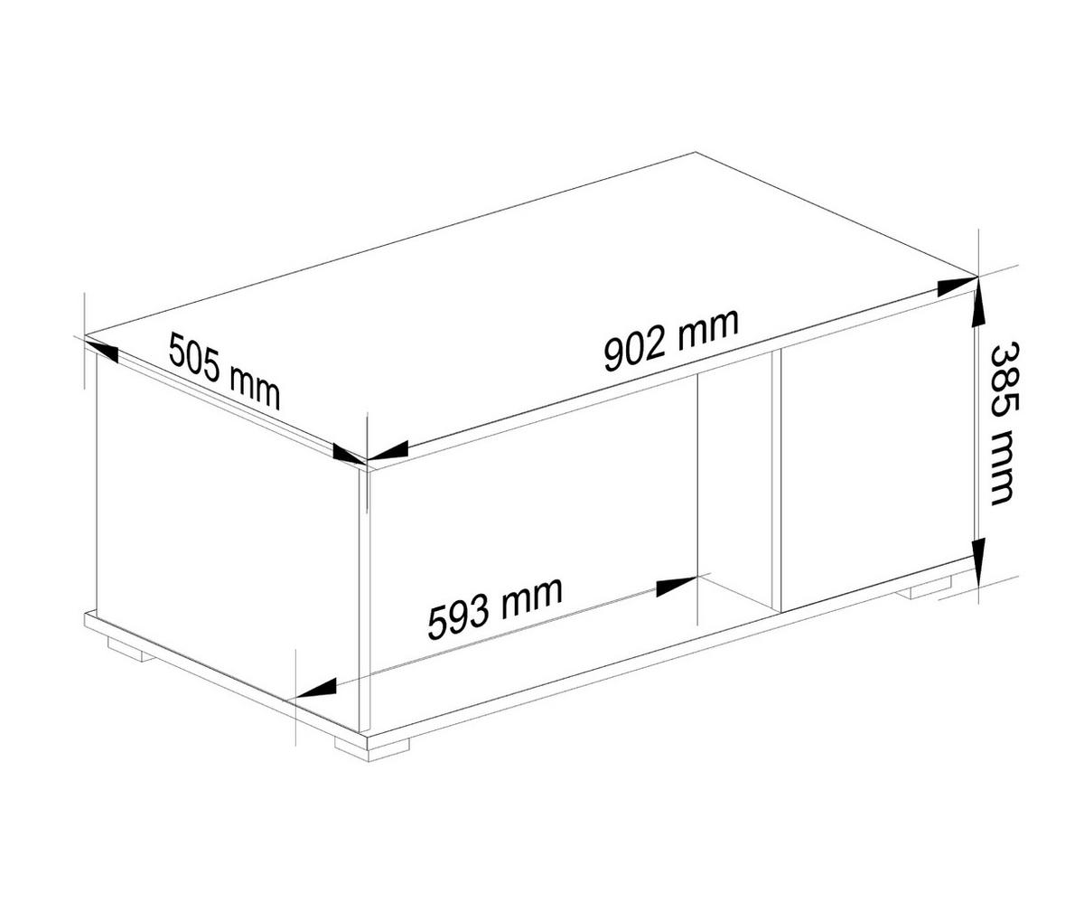 COUCHTISCH Dunkelbraun 38/90/51 - Dunkelbraun, Holzwerkstoff (51/90/38cm) - RAUMHIRSCH FURNITURE