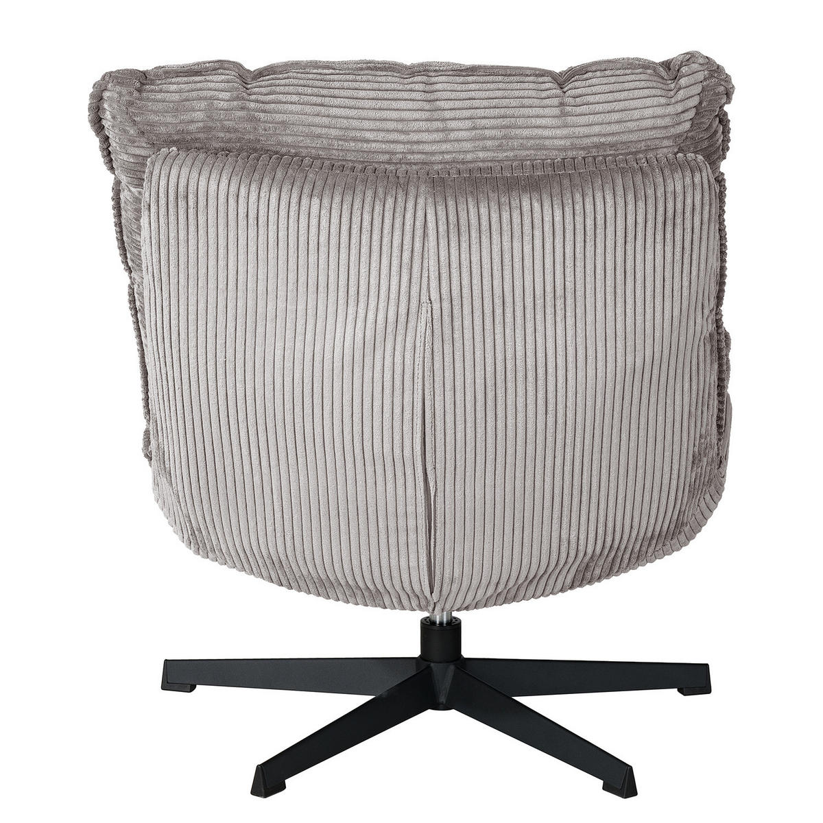 SESSEL - Cord - Schwarz/Grau, Textil/Metall (72/85/90cm) - home24