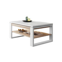COUCHTISCH rechteckig Weiß - Sonoma aufklappbar 110/65/50 cm - Weiß/Sonoma Eiche, Holzwerkstoff (65/110/50cm) - designimpex