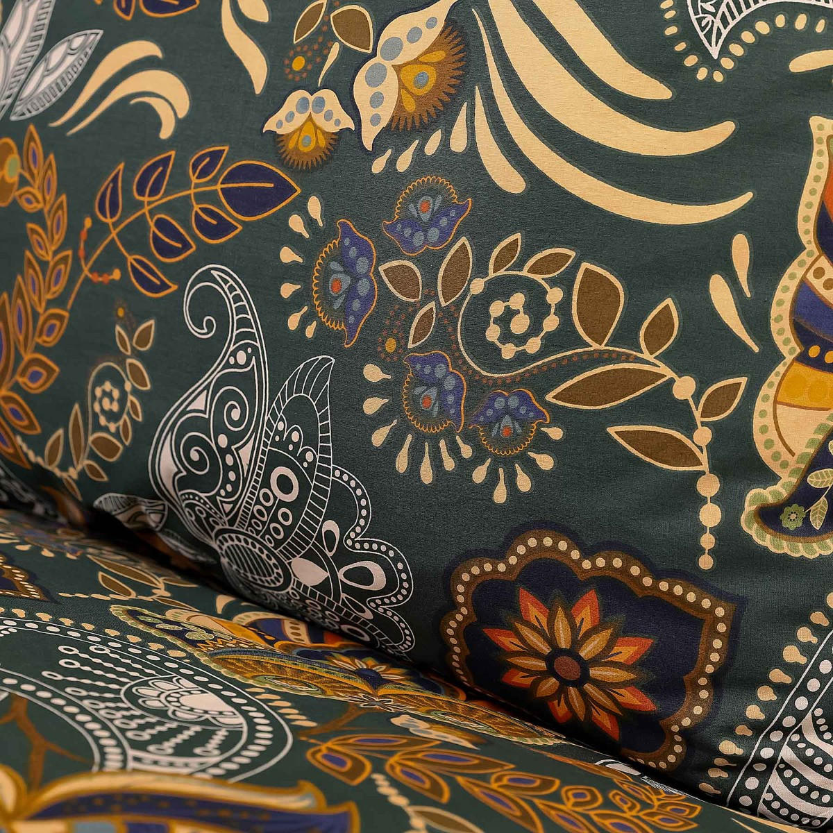 BETTWÄSCHE Tapua grün 220/200 cm - Grün, Textil (220/200cm) - Homla