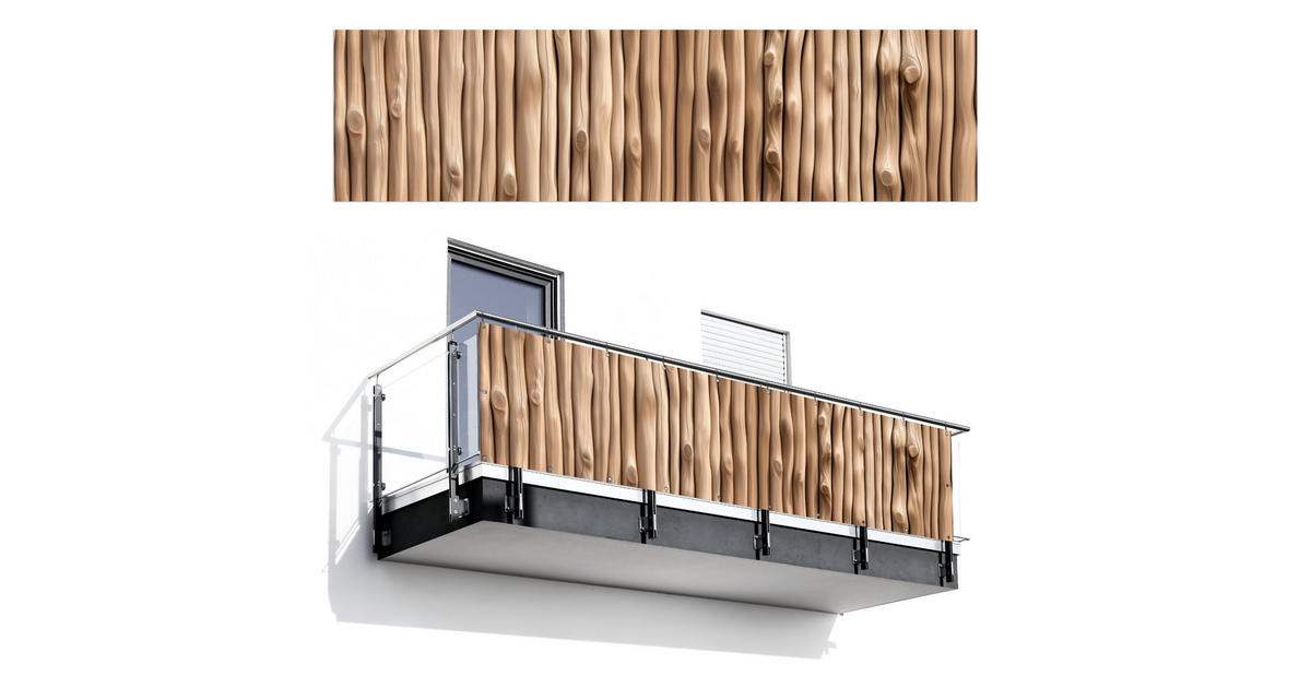 MuchoWow BALKON-SICHTSCHUTZ Holz - Stiel - Hellbraun online entdecken   XXXLutz.at