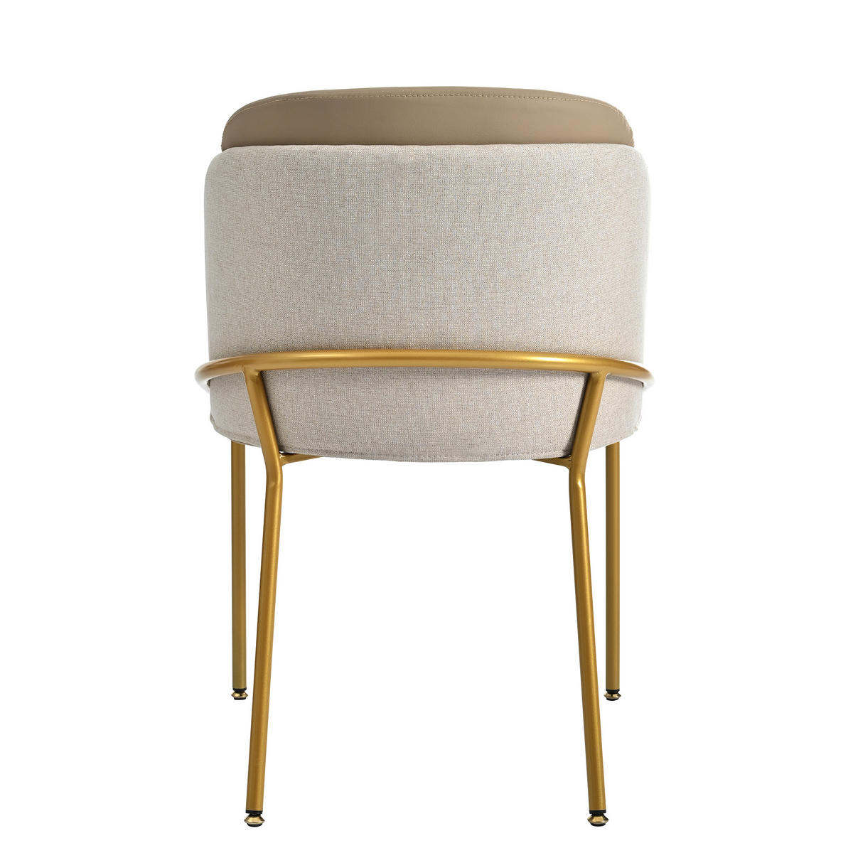 ESSZIMMERSTUHL 4 Stück 55×55×85 cm aus Metall-Holz Gestell PVC-Kunstleder, beige - Beige, Metall (55/85/55cm) - Luhomfu