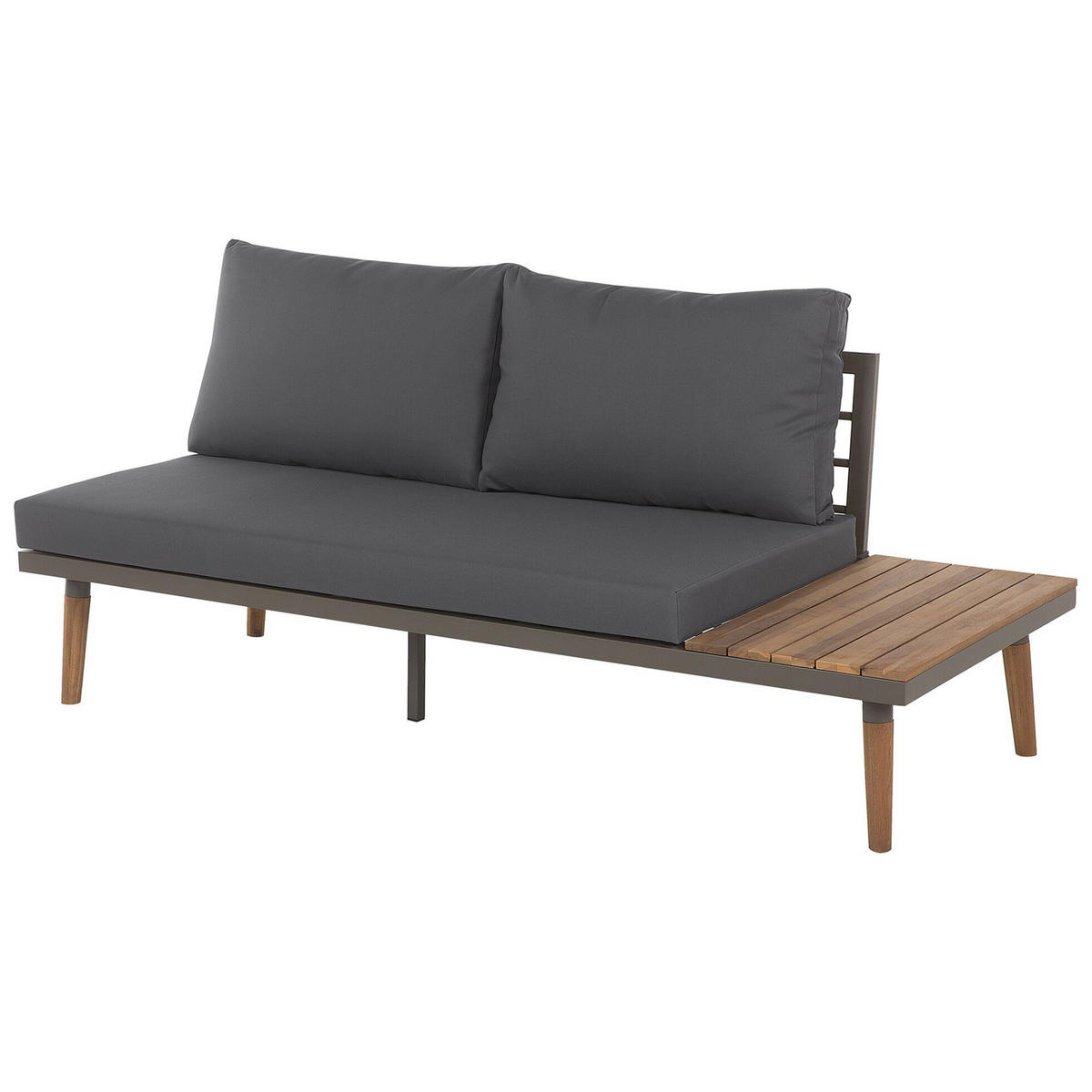 LOUNGE-SET 5-Sitzer grau Corato - Grau, Holz - Beliani