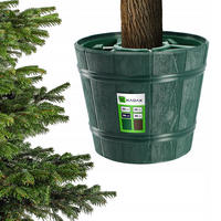 KADAX Großer Weihnachtsbaumständer für einen echten Weihnachtsbaum, Blumentopfbaum, 2,8 m - Grün, Kunststoff (29.5cm) - KADAX