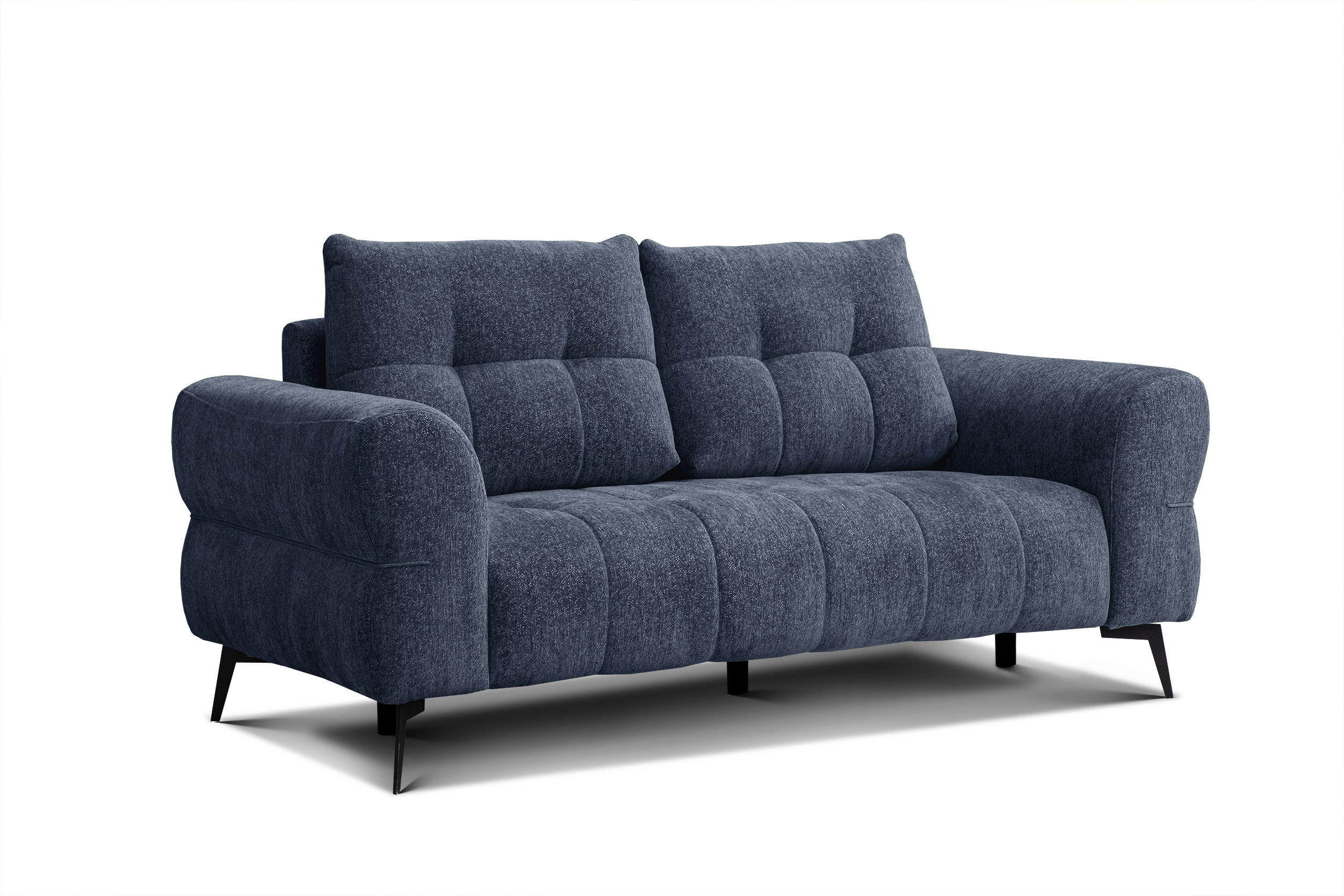 SOFA SALVINI 2,5-Sitzer, dunkelblau - Dunkelblau, Holz/Textil (206/88/99cm) - Courtois Laville